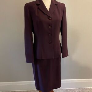 Kasper Eggplant Colored Women's Suit